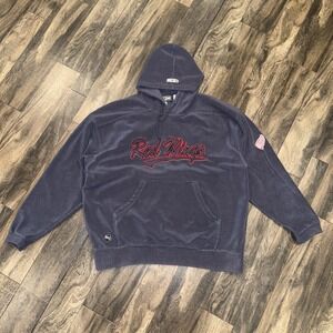 Detriot Red Wings NHL Teddy Fleece Hoodie Grey Men's Size XL